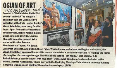 Osian of Art, 2004, Newspaper Clipping