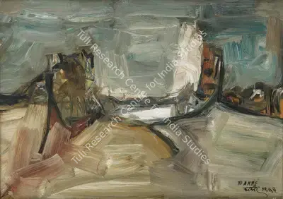 S.K. Bakre (Artist), Untitled (Landscape), 1963, Painting