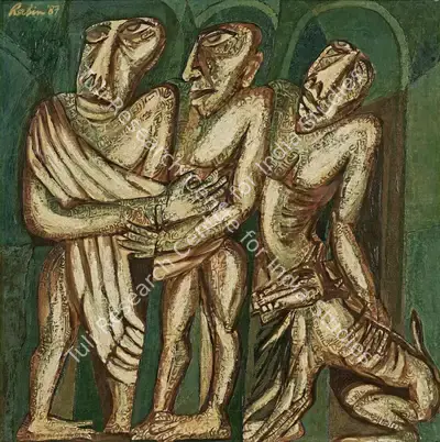 Rabin Mondal (Artist), Conspiracy, 1987, Painting