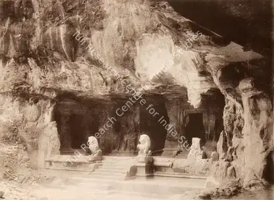 Studio Clifton & Co. (Photographic Studio), Elephanta Caves, Bombay, 1900, Antiquarian Photograph