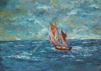 Jamini Roy (Artist), The Boat, 1919, Painting