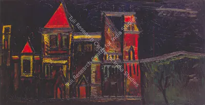F.N. Souza (Artist), Manor House, 1957, Painting
