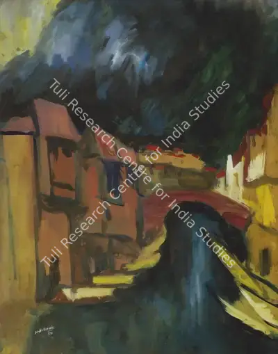 H.A. Gade (Artist), Kashmir Landscape, 1950, Painting