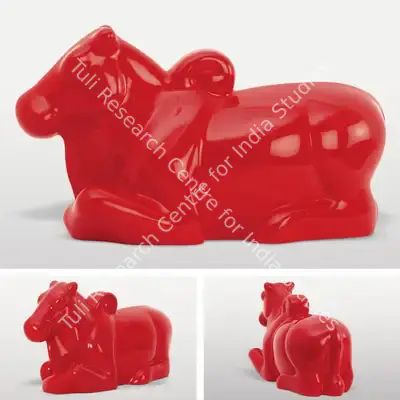 Arunkumar H. G. (Artist), Nandi In Red, 2010, Sculpture