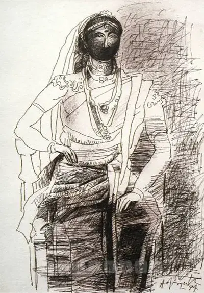 K.M. Adimoolam (Artist), Untitled, 1994, Painting