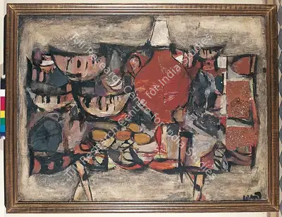 K.G. Subramanyan (Artist), Still Life with Fruit, 1963, Painting