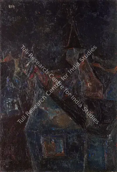 S.H. Raza (Artist), Eglise, 1953, Painting