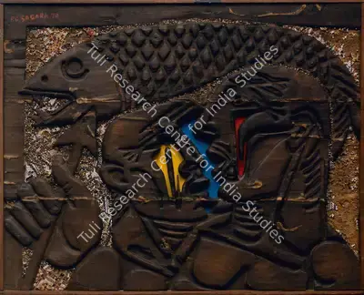 Sagara, Piraji (Artist). Untitled. Mixed media on panel, 1970 | Graphic Art | FineArts | 00595665