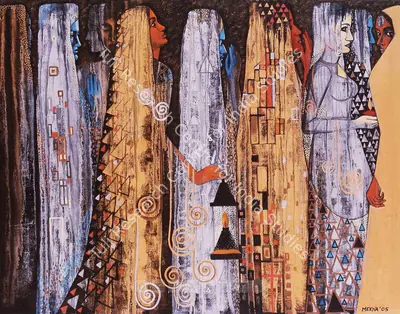 Meena Sansanwal (Artist), Women, 2005, Painting