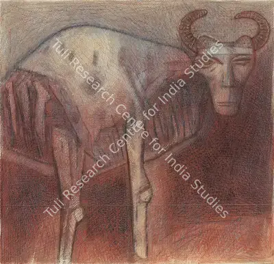 Ganesh Pyne (Artist), Untitled, 1995, Drawing