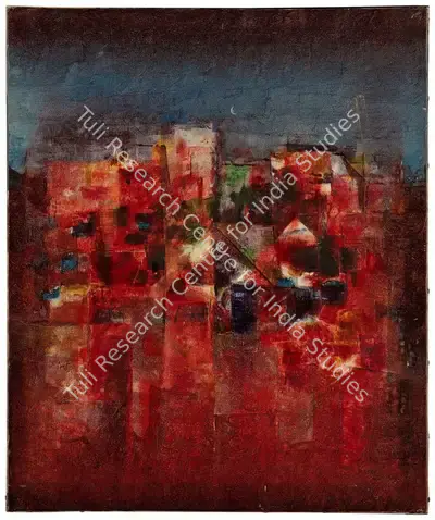 S.K. Bakre (Artist), Untitled (Nightscape), 1965, Painting