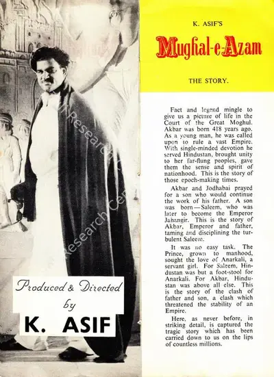 K. Asif (Producer), Mughal E Azam, 1960, Song Synopsis Booklet