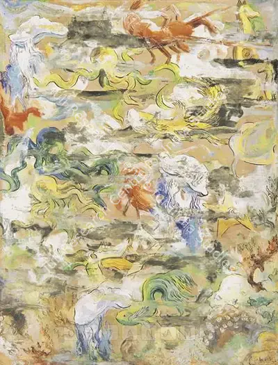 Jehangir Sabavala (Artist), Sous-Marin (Underwater), 1956, Painting