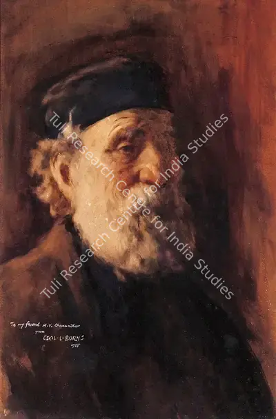 Cecil A. Burns (Artist), Portrait of Elderly Gentleman, 1925, Painting