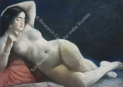M.V. Dhurandhar (Artist), Nude, 1941, Painting