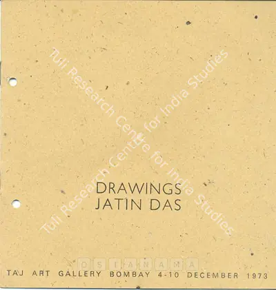 Jatin Das (Artist), Drawings Jatin Das, 1973, Solo Exhibition Catalogue