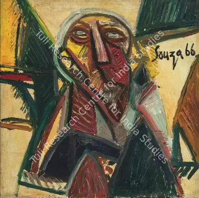 F.N. Souza (Artist), Head, 1966, Painting