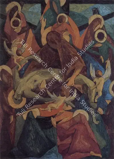 Jehangir Sabavala (Artist), Pieta, 1959, Painting