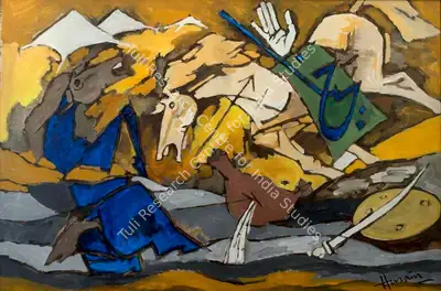 M.F. Husain (Artist), Untitled (Battle of Karbala), 1990, Painting