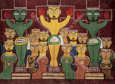 Jamini Roy (Artist), Crucifixion, 1945, Painting