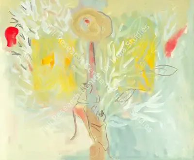 Rekha Rao (Artist), Untitled (Two Monkeys), Painting