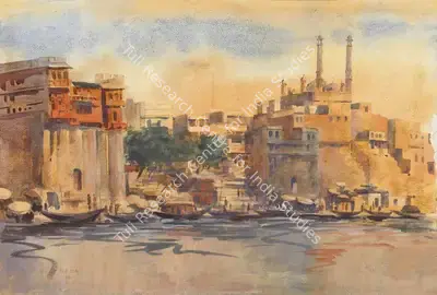 S.H. Raza (Artist), Untitled (Benares), 1943, Painting
