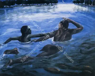 Anupam Sud (Artist), Midstream 1, 1993, Painting