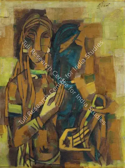 M.F. Husain (Artist), Shankh, 1963, Painting