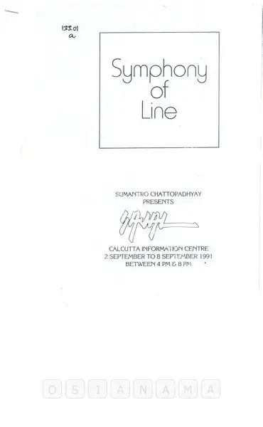 Sajal Roy (Artist), Symphony of Line, 1991, Solo Exhibition Catalogue