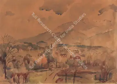 K.K. Hebbar (Artist), Zakopane, 1953, Painting
