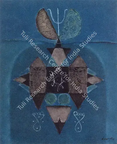 K.C.S. Paniker (Artist), The Symbol, 1941, Painting