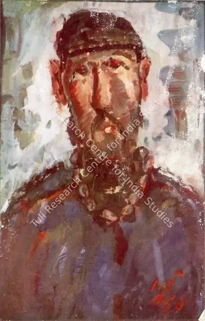 Gobardhan Ash (Artist), Portrait, Painting