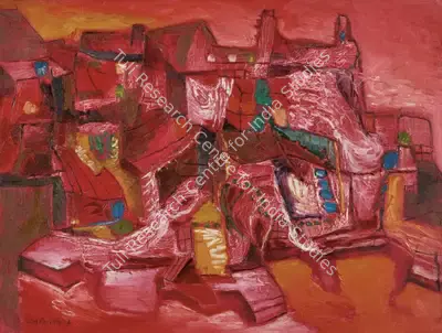 Manu Parekh (Artist), Festival Near River, 2004, Painting