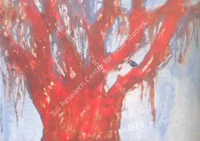 Gopal Ghose (Artist), Banyan Tree, 1956, Painting
