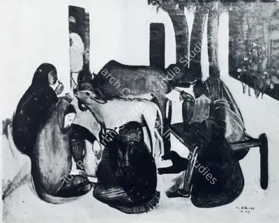 Amrita Sher-Gil (Artist), Story Teller, 1937, Painting