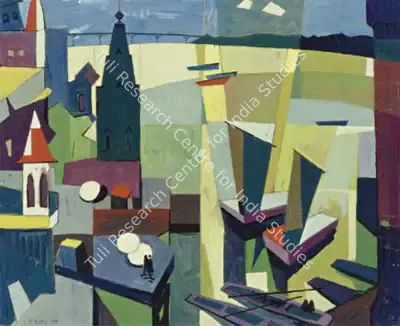 Raza, S.H. (Artist). Untitled. Gouache on paper, 1949 | Painting | FineArts | 00598845