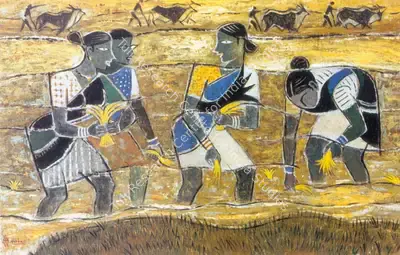 Hebbar, K.K. (Artist). Untitled, n.d. | Painting, So.Lon/08.10.96