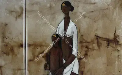 B. Prabha (Artist), Untitled (Mother and Daughter), 1961, Painting