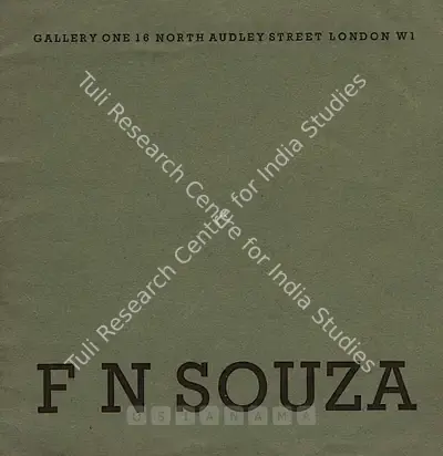 F.N. Souza (Artist), F. N. Souza, 1961, Solo Exhibition Catalogue