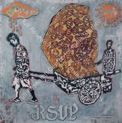 Jitish Kallat (Artist), R.S.V.P. (R��spondez s'il vous plait), 2003, Painting