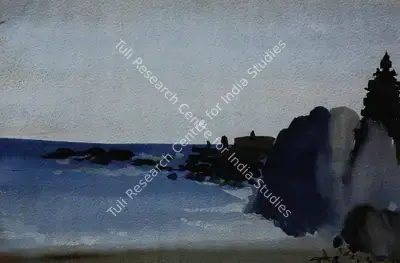 N.S. Bendre (Artist), Mahabalipuram, 1970, Painting