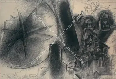 G.M. Sheikh (Artist), Cityscape, 1993, Painting