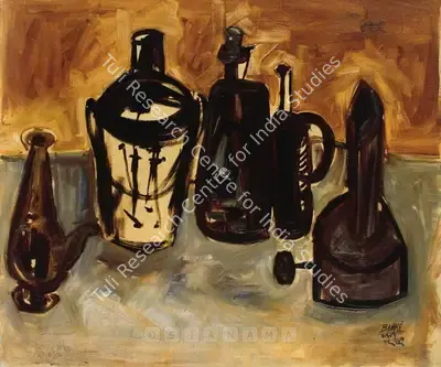S.K. Bakre (Artist), Still Life, 1961, Painting