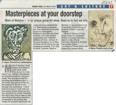 Masterpieces at your Doorstep, Newspaper Clipping