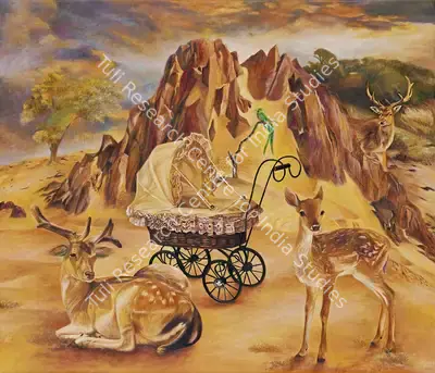 Kaleka, Ranbir (Artist). Maternal Instinct, 2018 | Painting, AG.Onl/16.02.23, 2023 · Asta Guru
