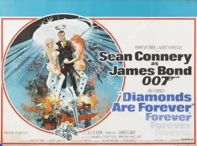 Ted Moore (Cinematographer), Diamonds are Forever, 1971, Lobby Card