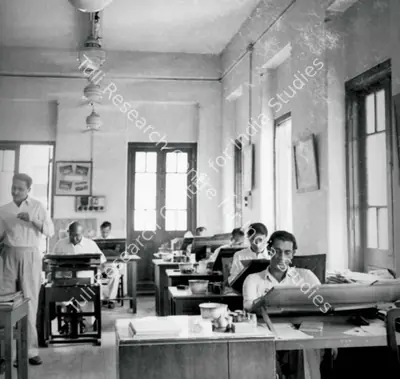Unknown (Photographer). Ray at work in D. J. Keymer. c.1945 | Contemporary Photograph | CinemaEducation | 00724395