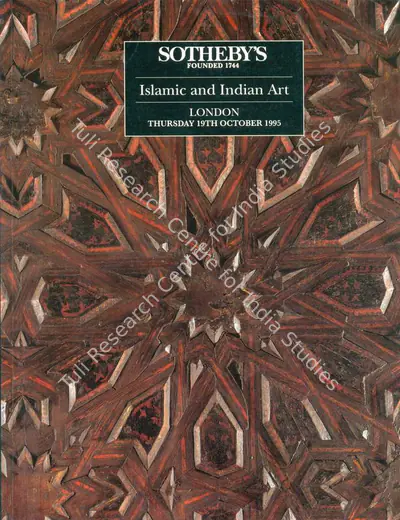 Sotheby's (Auction House), Islamic and Indian Art, 1995, Auction Catalogue