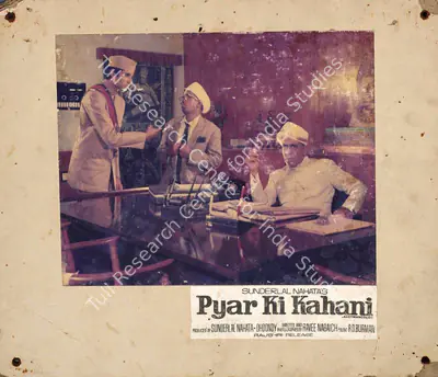 Sunderlal Nahata (Producer), Pyar Ki Kahani, 1971, Photographic Still Mounted on Lobby Card