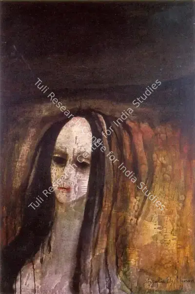 Anjolie Ela Menon (Artist), Desert, 1971, Painting